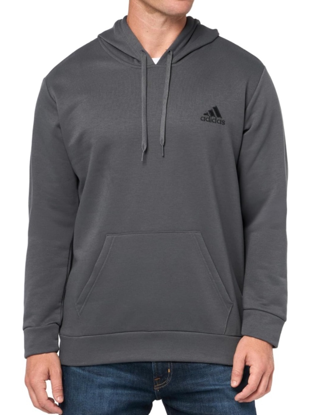 Adidas Badge of Sport Fleece Hoodie – Grey MEDIUM🖤✨